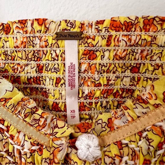 Free People Molly Jo Floral MIDI Dress — Golden Combo (XS) - Picture 11 of 13